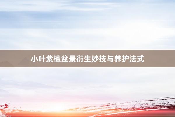 小叶紫檀盆景衍生妙技与养护法式